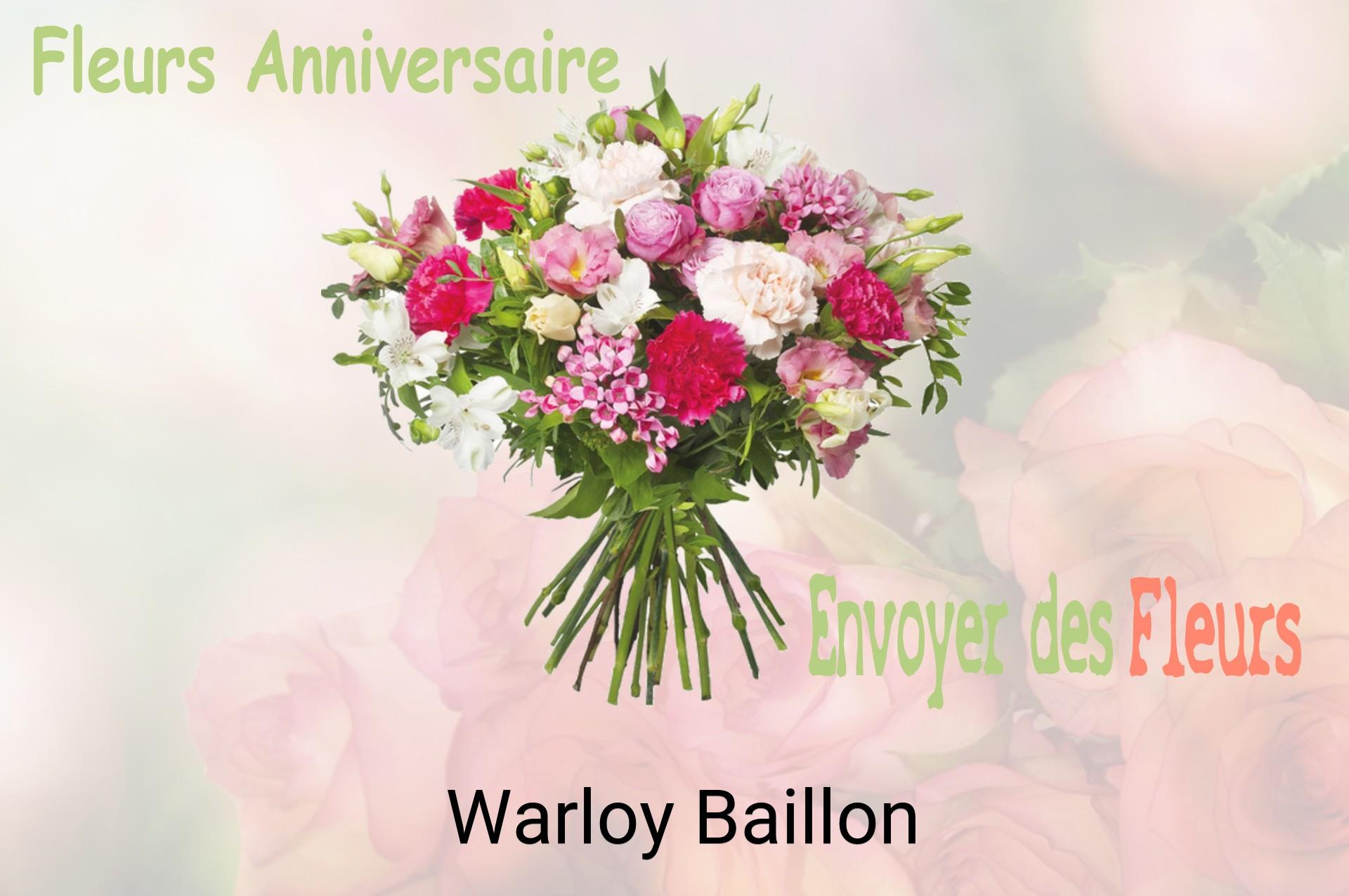 Bouquet de fleurs d’anniversaire livré à Warloy-Baillon