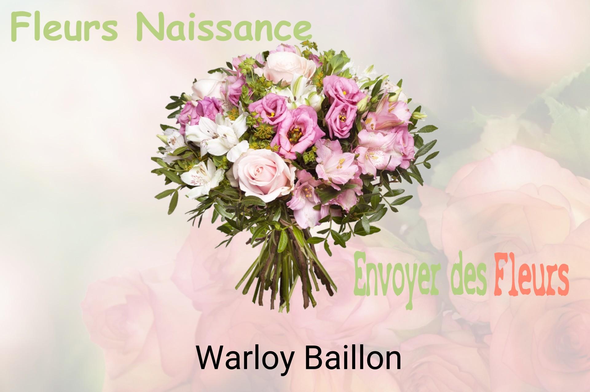 Bouquet de fleurs de naissance livré à Warloy-Baillon