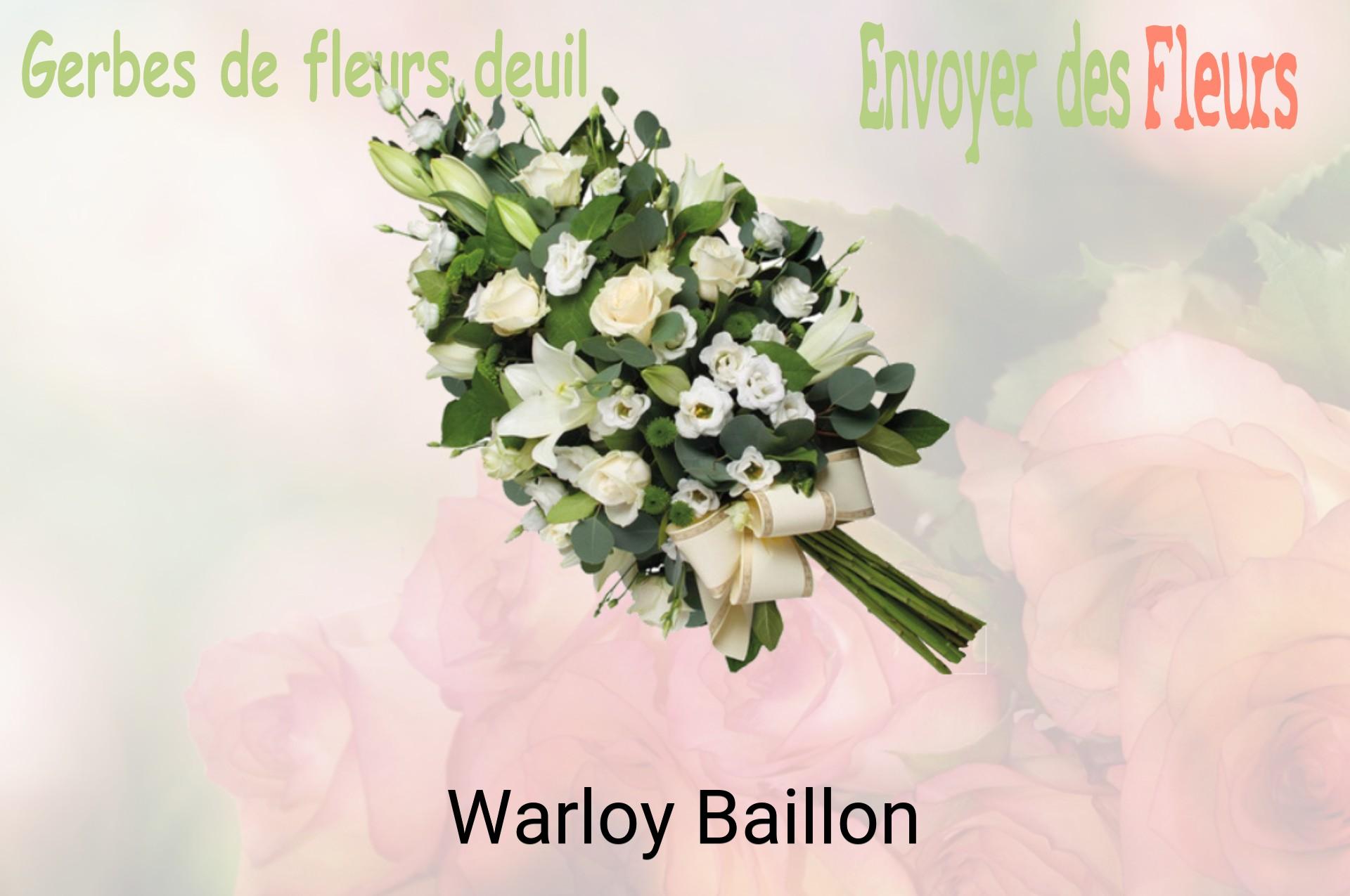 Gerbe de fleurs de deuil livrée à Warloy-Baillon